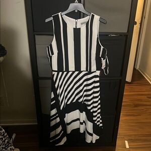 Black and White Striped Dress
